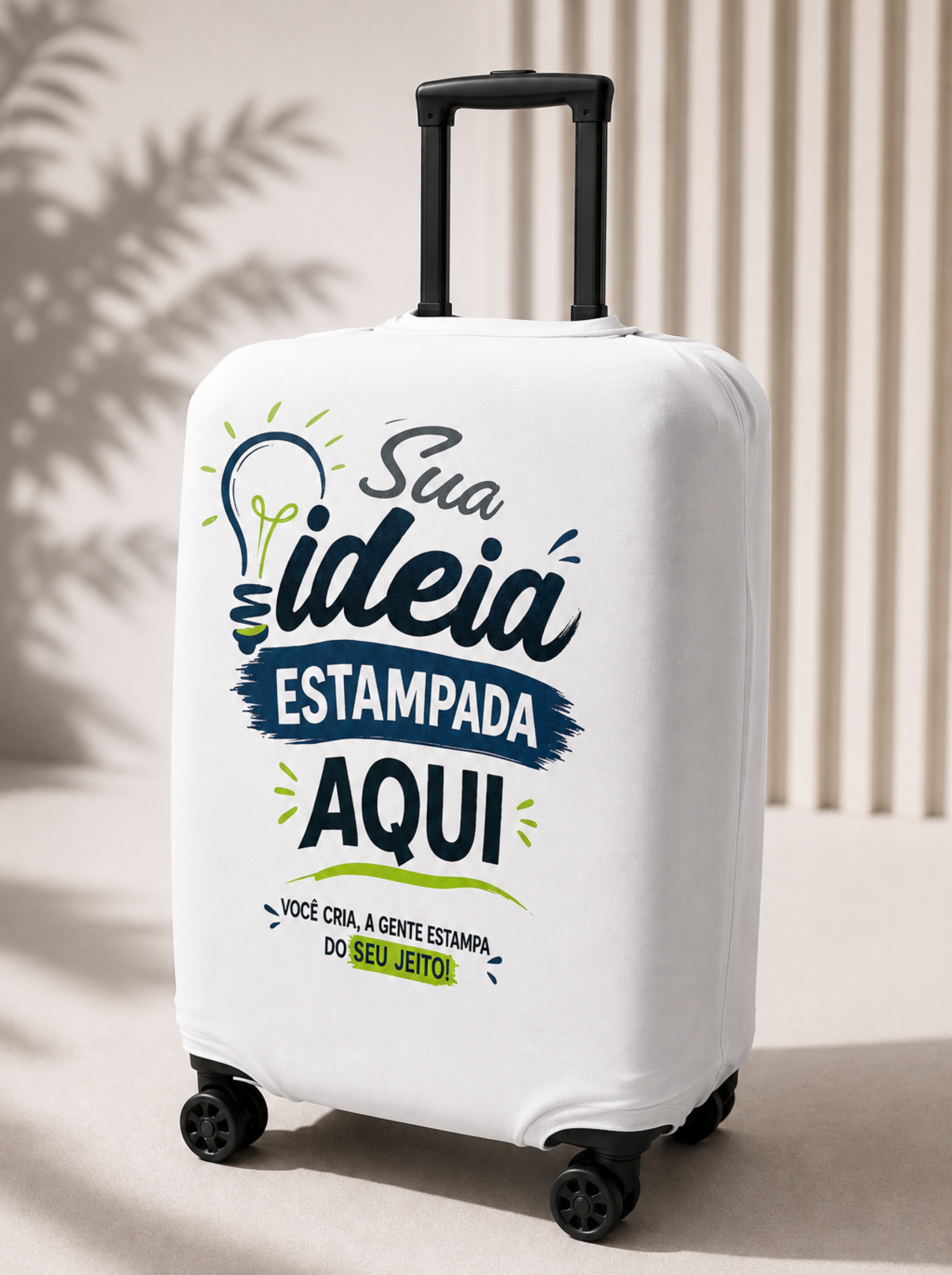Capa Protetora Para Mala de Viagem Personalizada Com Sua Imagem